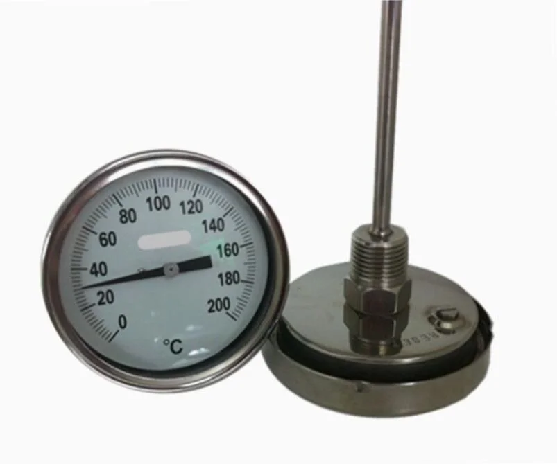 Industrial Dial Type 80mm Stainless Steel Bimetal Thermometer