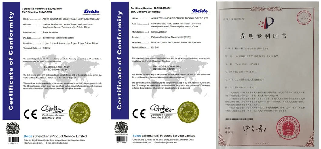 Rtd PT100 Temperature Sensor Rtd Sensor Temperature Measurement